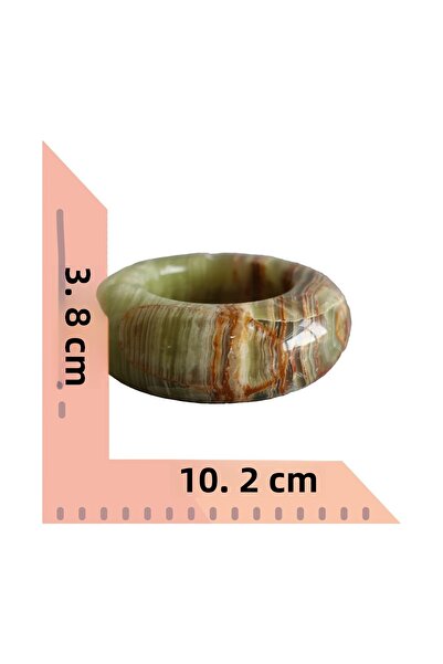 taru pasaj Handmade Onyx Natural Stone Ash Tray - Decorative and Original Design (10.2 cm)