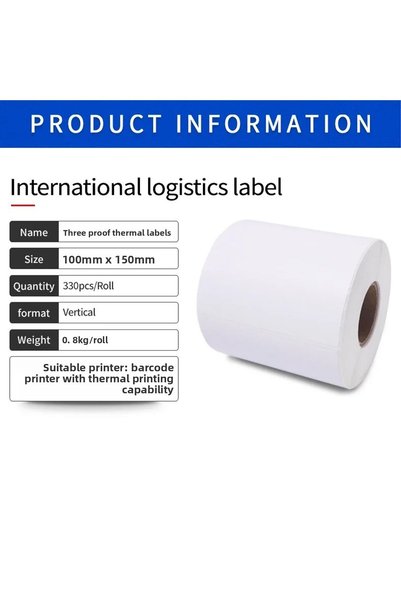 Ledarmy 5 Pack Thermal Barcode Label 150mm X 100mm 350S Barcode & Shipping Printer Paper Waterproof
