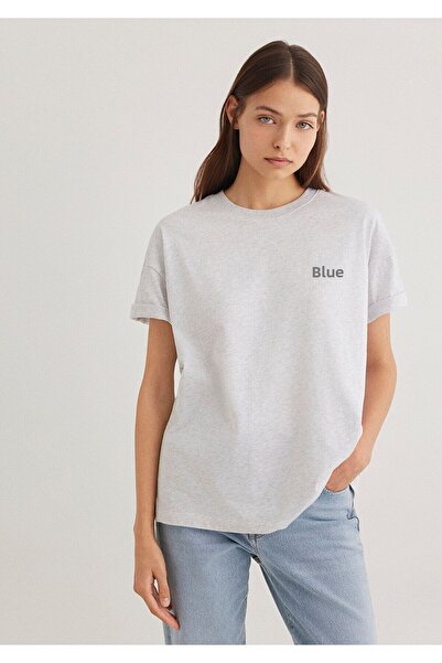 Mavi Γκρι μπλουζάκι με λογότυπο Loose Fit / Loose Relaxed Fit1611309-85438