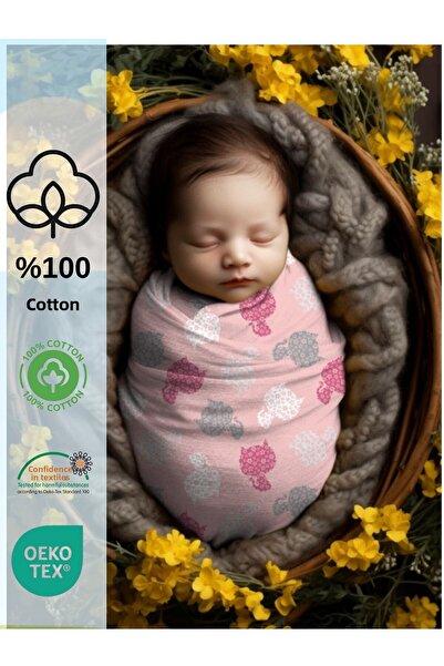 Mommyslab 0 - 4 أشهر قماط أطفال من القطن بتصميم ملون من الفيلكرو للموسم الجدي...