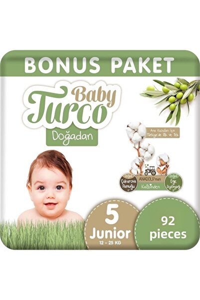 Baby Turco دوغادان حفاضات أطفال مقاس 5 جونيور 184 قطعة