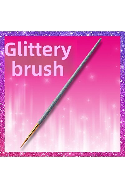 HomedU فرشاة رسم Glowl Glitter، شعيرات السمور، ألوان مائية، حرير، زجاج، سيرام...