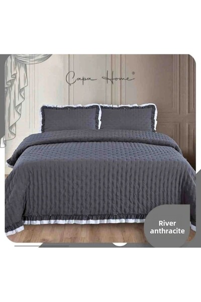 Çapa Home Çapa Home Double River Ruffle Bedspread (Double Sided)