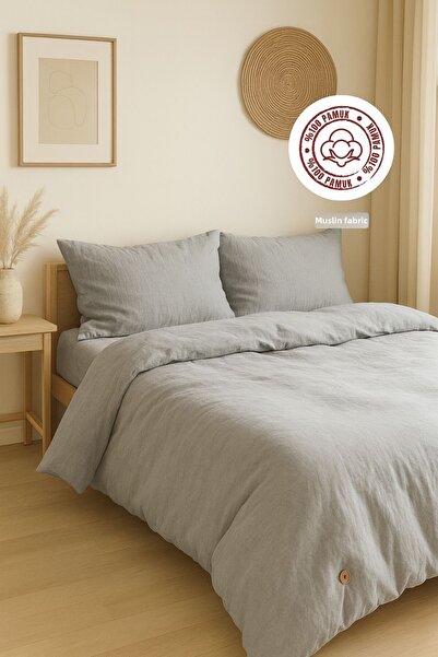 sutra Set cuvertură de pilota dublă din țesătură muselină din bumbac 100%.