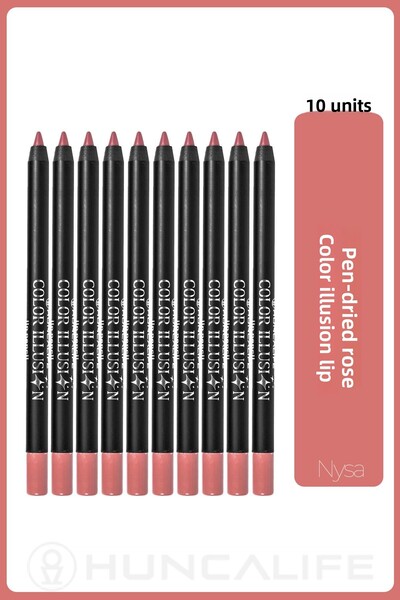Huncalife Color Illusion Lip Liner Dusty Rose - 10 Pieces