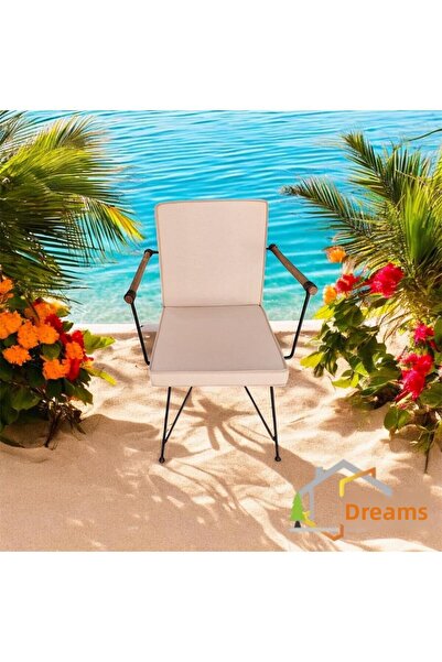 DÜŞLER EV TEKSTİLİ 40*80 Beige Fabric Beige Piping Back Chair Cushion