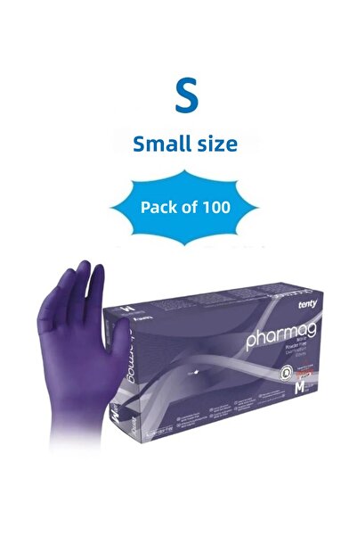 QBR Home قفازات النتريل. صغير. بدون بودرة. عبوة من 100. TentyPharmagmodelS