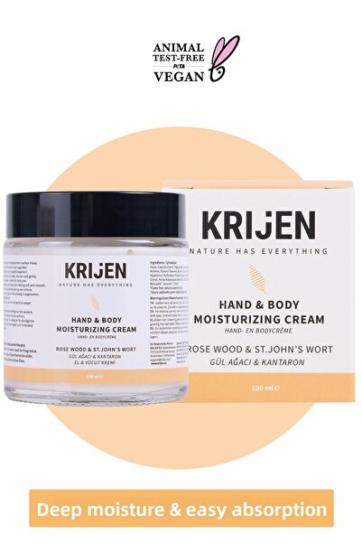 Krijen Rosewood & St. John's Wort Hand and Body Cream |   Vitamin E + Coconut...