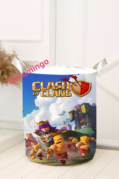 dekomingo سلة ألعاب الأطفال منقوشة من Clash of Clans