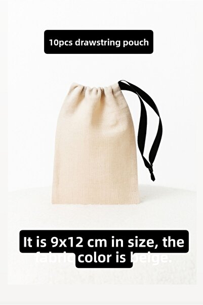 ALASEREN قماش خام مخيط لون بيج طبيعي 9×12 سم 10 قطع كيس قماش - كيس قماش متعدد...