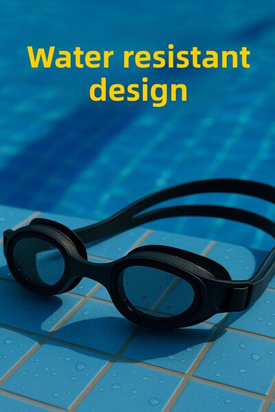 Ozsport نظارات السباحة الكبيرة للأولاد من السيليكون للبالغين لا تسبب الضباب و...