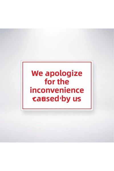Reysa Tasarım نأسف لسبب الإزعاج الذي أعطيناه للبيئة، ملصق لاصق خلفي مقاس 21 × 35