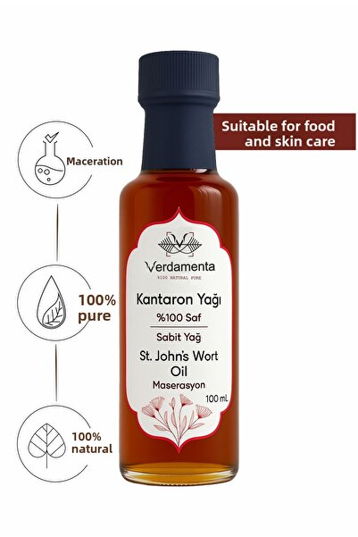 verdamenta زيت نبتة سانت جون الأصفر 100 مل، زجاجة زجاجية صالحة للشرب