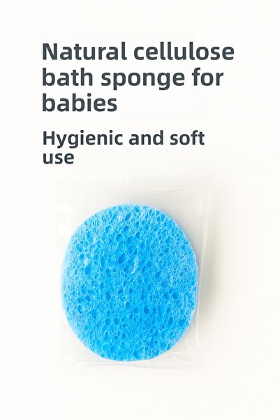 mini mia إسفنجة استحمام من السليلوز الطبيعي للأطفال الرضع - صحية وناعمة