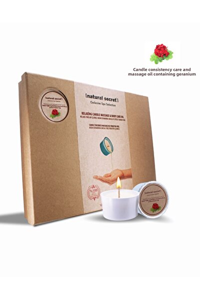 Natural Secret زيت العناية بالجسم والتدليك بتركيبة شمعة إبرة الراعي 12 قطعة ×...