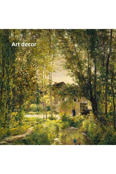 Sanart Pictură de epocă cu cadru, pictură imprimată în ulei, pictură înrămată, decor artistic, pictură peisaj