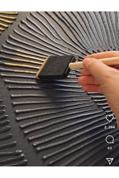 Mandalart Fabric فرشاة إسفنجية للورنيش، مجموعة من 3 قطع، قماش ماندالارت