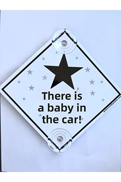BUTİKPLAKA Akın Automotive/حذر هناك طفل في السيارة/علامة تحذير بليكسي 15x15 سم/نموذج نجمة