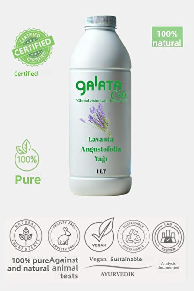 Galata Oils زيت اللافندر العطري (زيت اللافندر العطري) نقي وطبيعي 100% 1 لتر