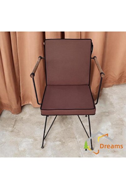 DÜŞLER EV TEKSTİLİ 40x80 Maro, rezistent la apa si la pete, cu fermoar, cu siret, cu borduri negre, perna pentru scaun 5 cm