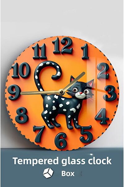 kutuTR Cute Cat Design Tempered Glass Watch – 33 cm Csdw340