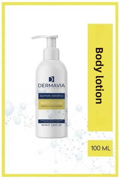 Dermavia لوشن الجسم بالكبريت 100 مل - مرطب وداعم للبشرة الجافة