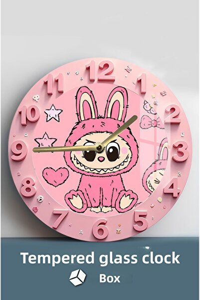 kutuTR اللحظة التي تلتقي فيها المتانة! ساعة زجاجية مقسى بمظهر ثلاثي الأبعاد - 33 سم CSDW344