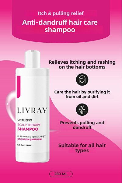 Livray شامبو فيتاليزينج المضاد للصدمات - شامبو العناية بالشعر المضاد للتقشر و...