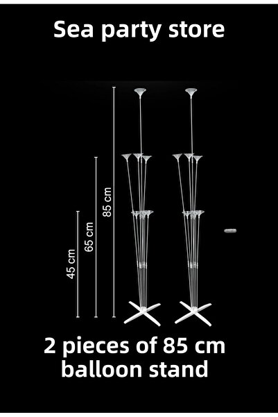 Deniz Party Store 2 Pcs 85 cm Large Size 7 Rod Balloon Stand