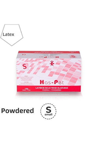 Has-Pet Powdered Gloves Doctor Gloves White 100 Pack 2 Pieces Size S Latex Gloves