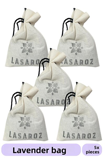 lasaroz 5 قطع من كيس اللافندر لخزانة الملابس ودرج السيارة طبيعي 100%