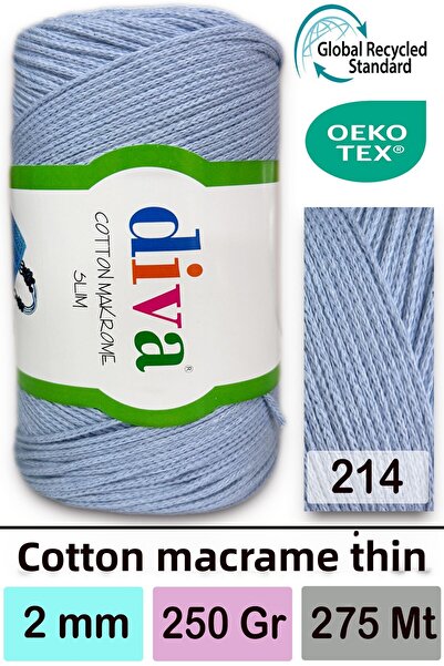 Diva İplik ديفا قطن مكرامية رفيعة 214 بيبي بلو