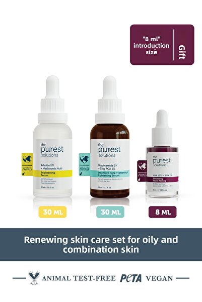 The Purest Solutions Renewing Skin Care Set for Oily & Combination Skin
