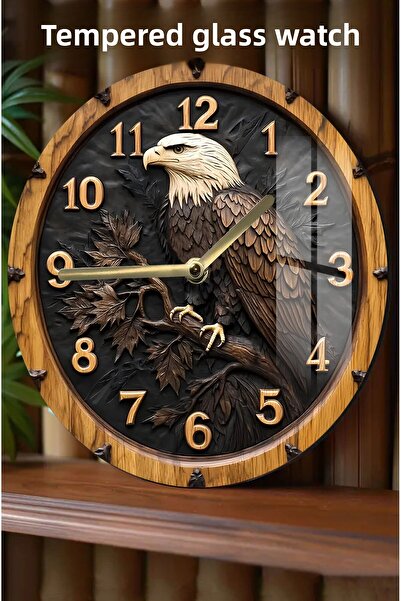 kutuTR Eagle Detail Design 3D Look Tempered Glass Watch – 33 cm Csdw024
