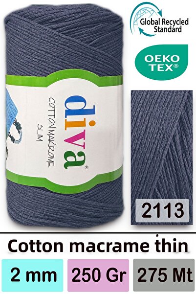 Diva İplik Diva Cotton Macrame Thin 2113 Jeans