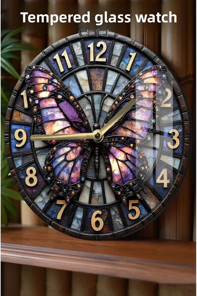 kutuTR ساعة زجاجية مقسى ثلاثية الأبعاد بتصميم حيوانات ممتعة - 33 سم CSDW017