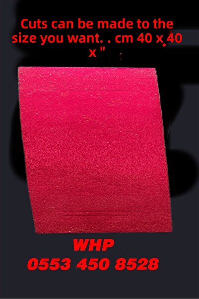 ÇUKUROVA ÜTÜ Flat Sheet 40 cm X 40 cm X 1 cm Thick Red Flocked Sponge