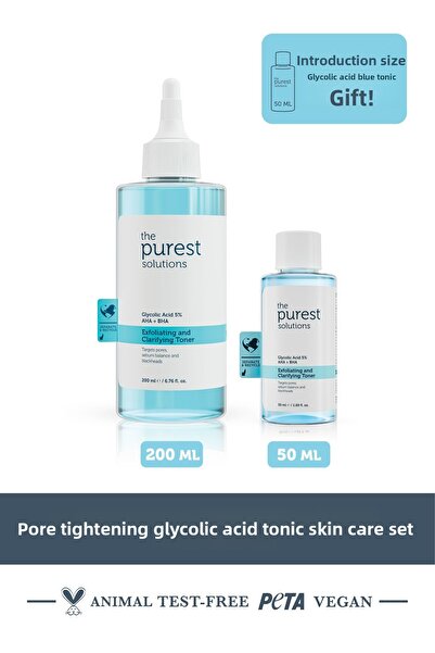 The Purest Solutions Set de îngrijire a pielii cu acid glicolic pentru strâng...