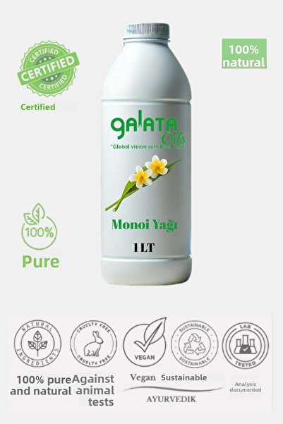 Galata Oils Monoi Oil (Monoi Oil) 100% Pure and Natural Cold Pressed 1 Lt