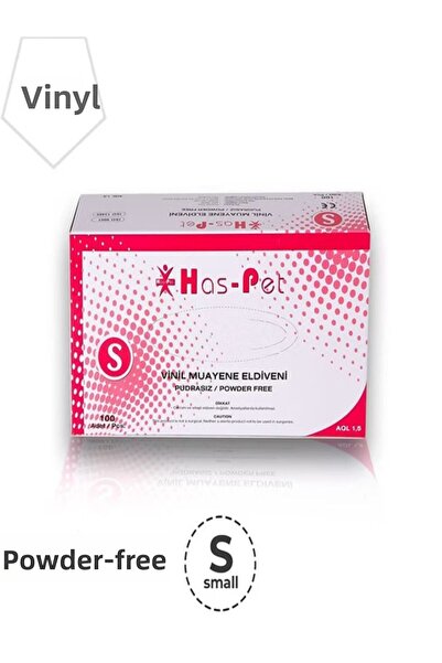 Has-Pet 1 Pcs Size S Vinyl Gloves Powder Free Pack of 100