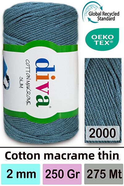 Diva İplik Diva Bumbac Macrame Subțire 2000