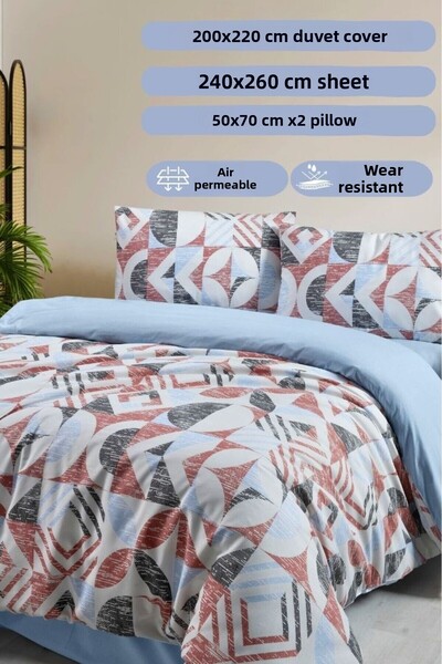 MODALİN Double bedding set quadra multicolor - 200x220