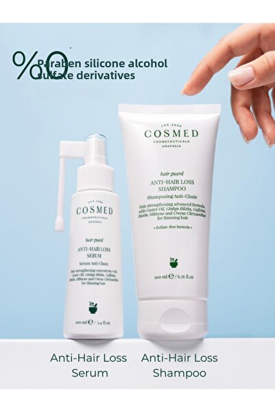 COSMED Hair Guard - 200 Ml Sulfate-Free and Salt-Free Anti Hair Loss Shampoo