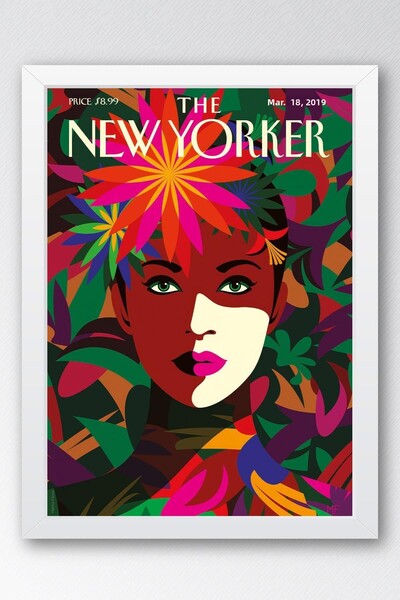 Saturn Pictură înrămată The New Yorker 18 martie 2019 - Pictură Spring Face