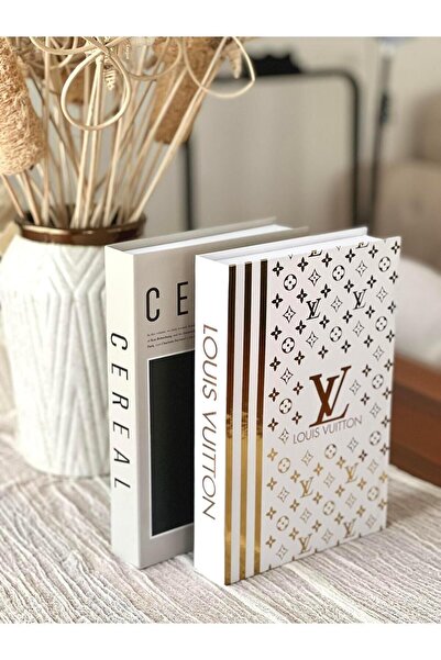 BGV HOME مجموعة صناديق الكتب المزخرفة مكونة من قطعتين (CE/XL)