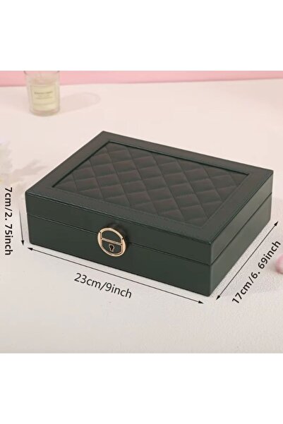 gaman Gmn10 Luxury Jewelry-Jewelry Storage Box with Lockable Key Large-Size Multi Jewelry Organizer