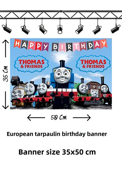 snowparty Πανό γενεθλίων με θέμα τον Τόμας το Τρένο και τους φίλους του