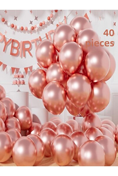 Baloncu Dükkanı بالونات معدنية باللون الذهبي الوردي، بالون حفلات لامعة للتخرج...