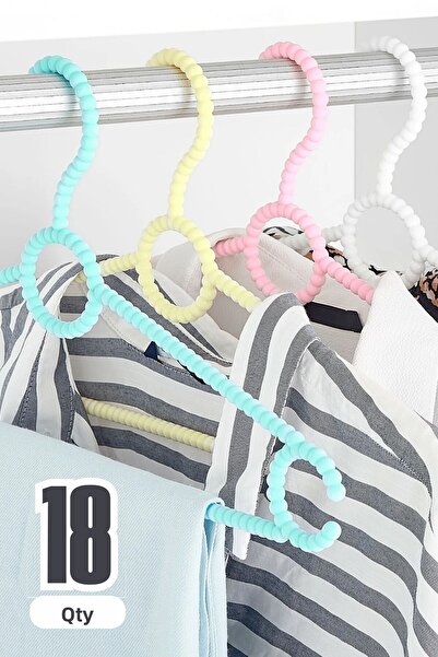 Beray 18 закачалки за дрехи с мъниста - различни цветове