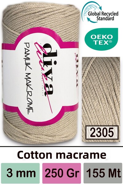 Diva İplik Diva Beige Cotton Macrame 2305